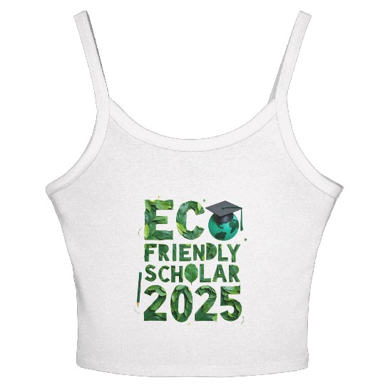 Eco Friendly Scholar 2025 Earth Design Women's Spaghetti Strap Tank Top