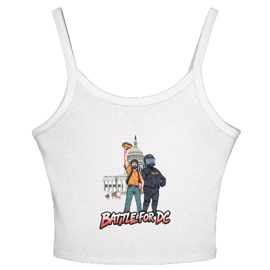 Free DC Sandwich Guy Banksy Style Street Art Women's Spaghetti Strap Tank Top
