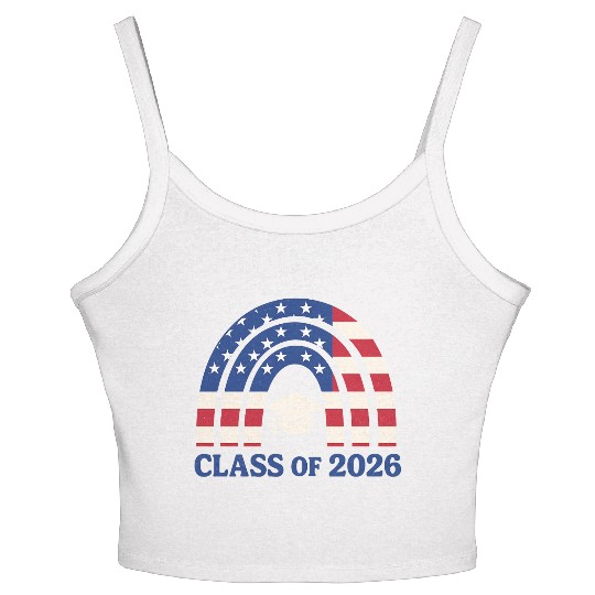 Senior 2026 | Graduation Class of 2026 Blue Design Women's Spaghetti Strap Tank Top