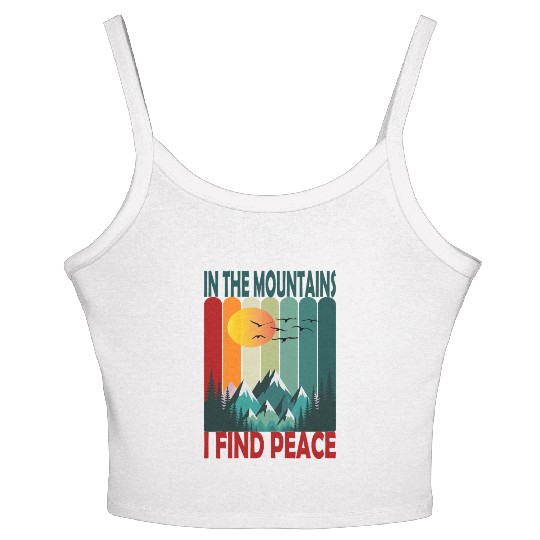 Mountain Sunset Peaceful Scene Women's Spaghetti Strap Tank Top