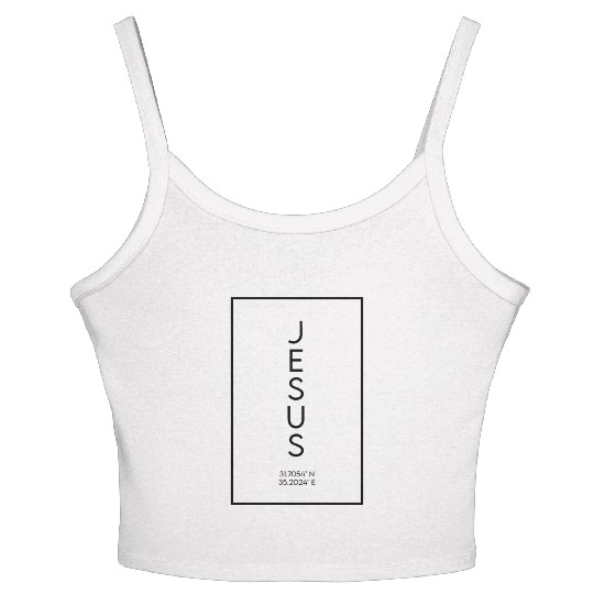 Jesus' Bethlehem Coordinates Women's Spaghetti Strap Tank Top