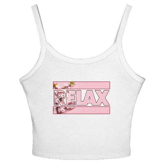 Cherry Blossom Relax Logo Women's Spaghetti Strap Tank Top