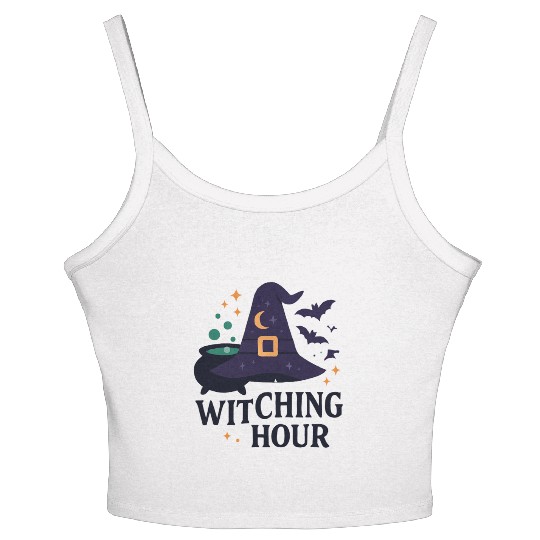 Witching Hour Night Scene Design Women's Spaghetti Strap Tank Top