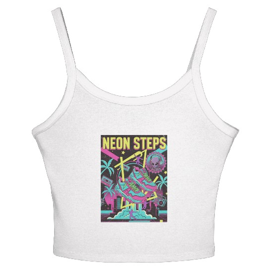 Neon Steps Retro Athletic retro 90 Women's Spaghetti Strap Tank Top