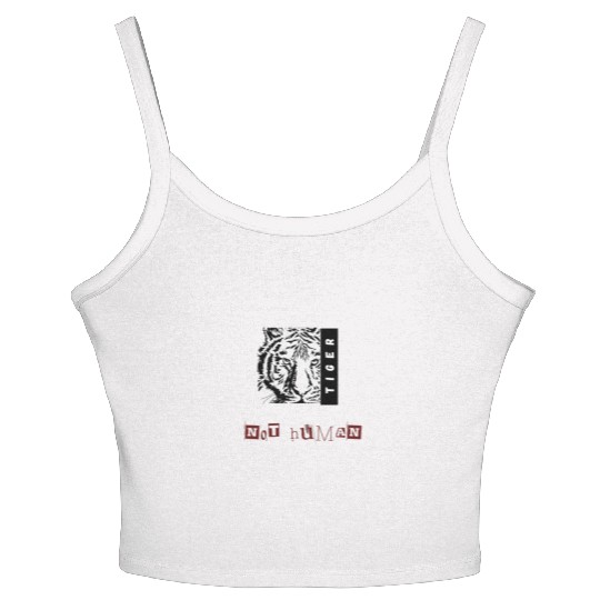 NOT HUMAN TIGER Women's Spaghetti Strap Tank Top