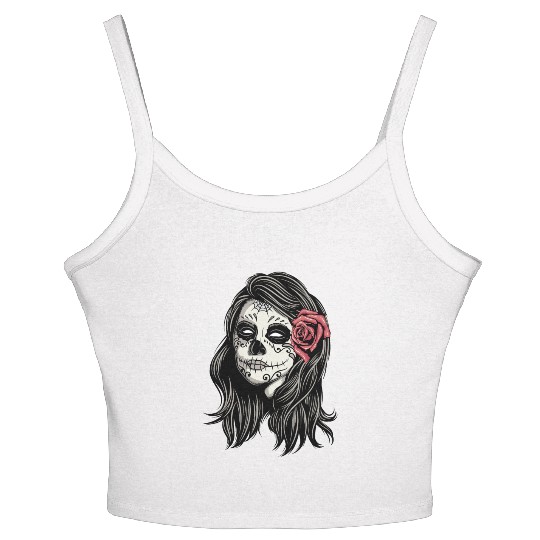 Santa Muerte Holy Woman Women's Spaghetti Strap Tank Top