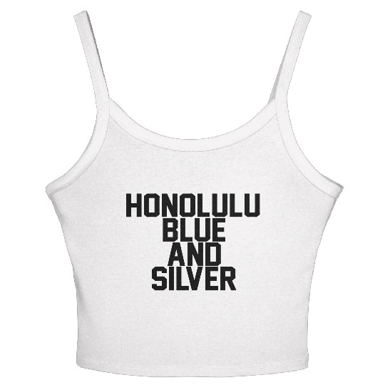 Honolulu Blue & Silver Women's Spaghetti Strap Tank Top
