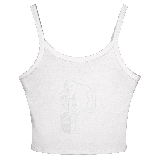 Banksy Detinator Monkey Outline Women's Spaghetti Strap Tank Top