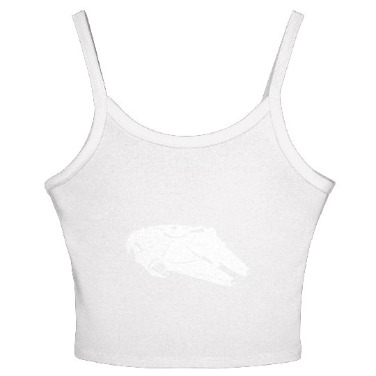 Millennium Falcon White Women's Spaghetti Strap Tank Top