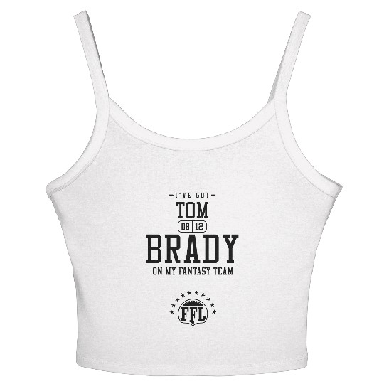 FANTASY QB Tom Brady 12 Women's Spaghetti Strap Tank Top
