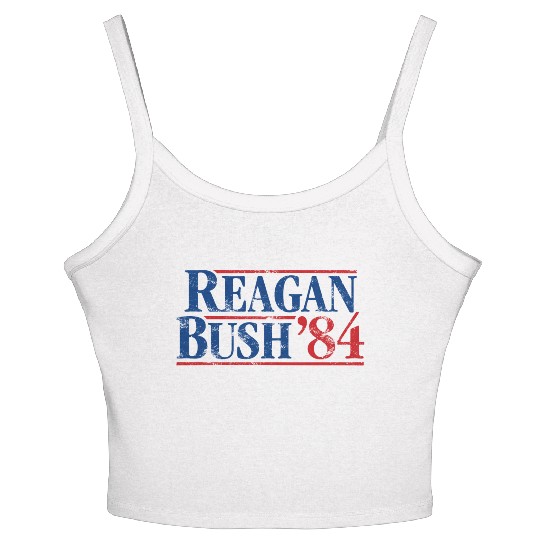Distressed Reagan - Bush ’84 Women's Spaghetti Strap Tank Top