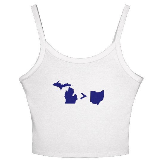 Funny Michigan Greater Than Ohio Women's Spaghetti Strap Tank Top