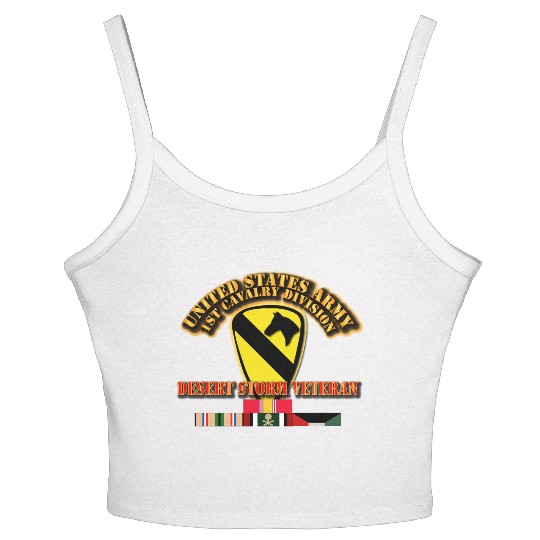 Army - 1st Cavalry Division - Desert Storm Veteran Women's Spaghetti Strap Tank Top