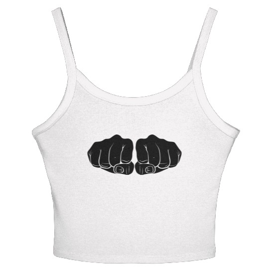 fist black power Women's Spaghetti Strap Tank Top