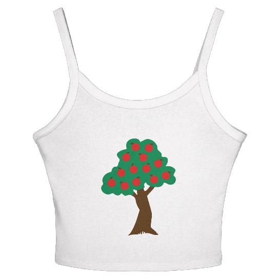 ♥ټApple Tree-Eat More Awesome Fruitټ♥ Women's Spaghetti Strap Tank Top