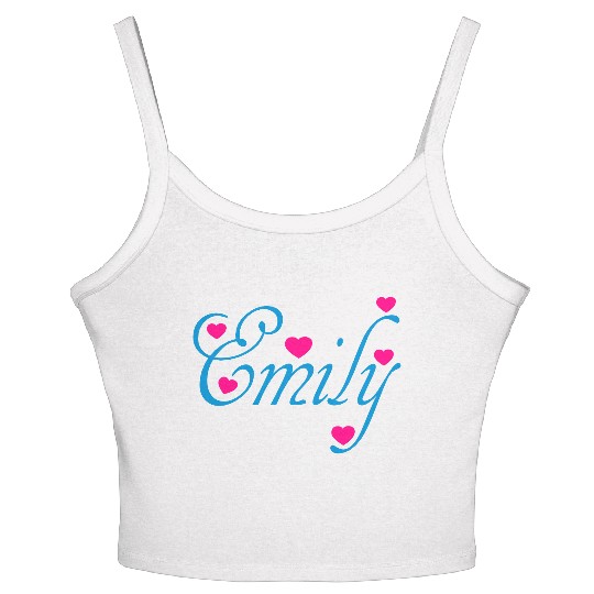♥ټI Love Emily-Vector Cute Confession Designټ♥ Women's Spaghetti Strap Tank Top