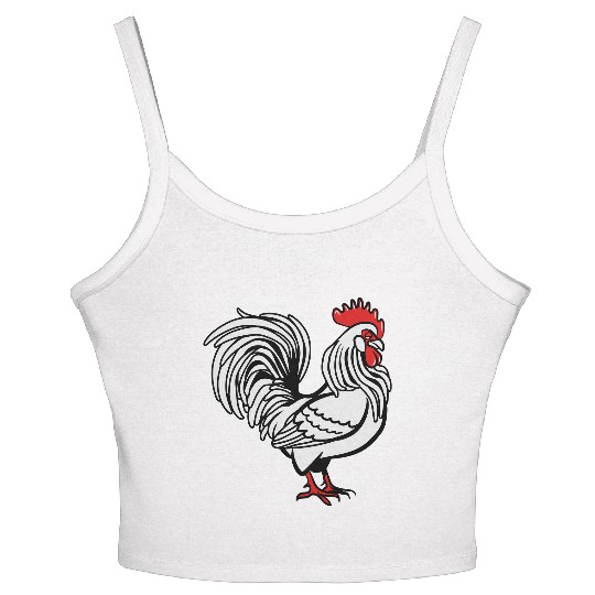 Cock witty bird Women's Spaghetti Strap Tank Top