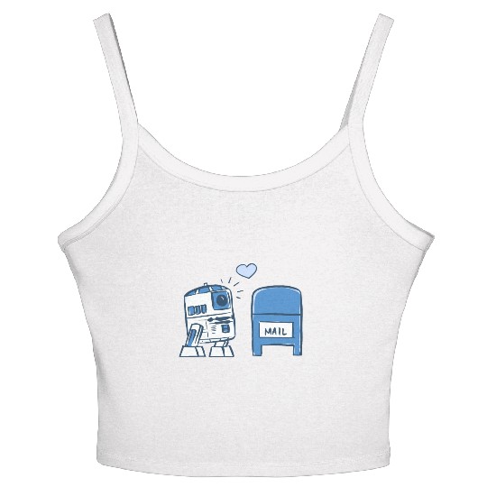 Funny Star Wars r2d2 comic Women's Spaghetti Strap Tank Top