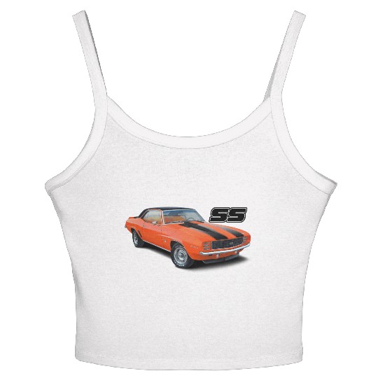 1969 Orange Camaro Women's Spaghetti Strap Tank Top
