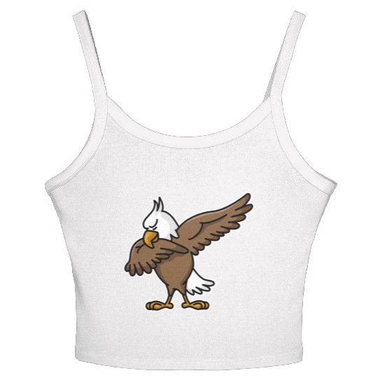 Dabbing dab proud American Eagle coat of arms Women's Spaghetti Strap Tank Top