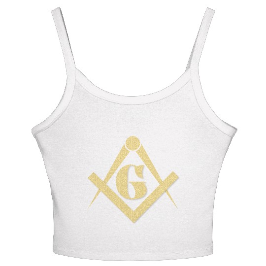 Freemasonry emblem Women's Spaghetti Strap Tank Top