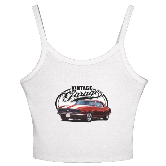 Vintage Camaro Garage Women's Spaghetti Strap Tank Top