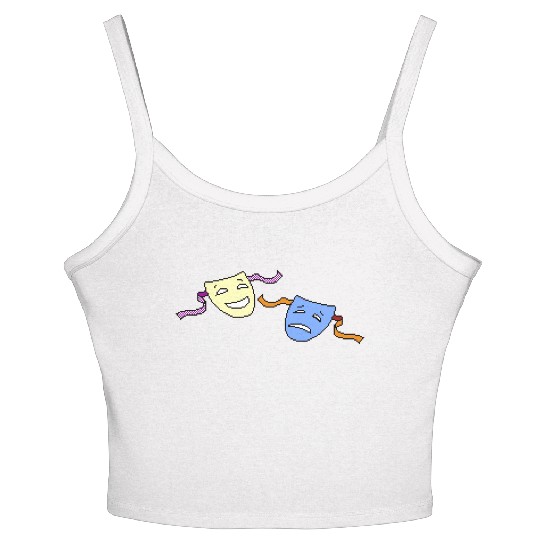 Beagle Bros Comedy Tragedy Women's Spaghetti Strap Tank Top