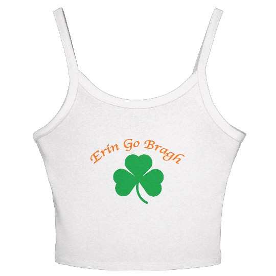 Erin Go Bragh Shamrock Women's Spaghetti Strap Tank Top