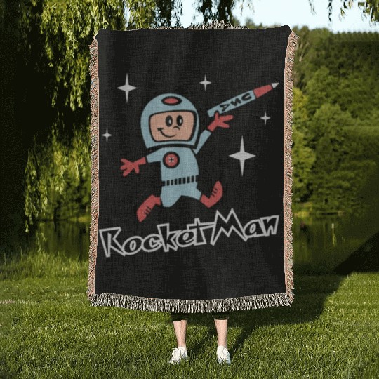 Rocket Man Woven Blankets