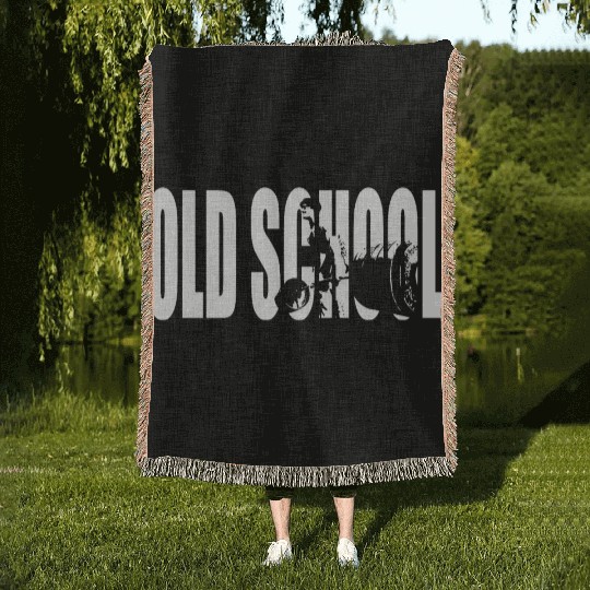 Old School (Deadlift) Woven Blankets