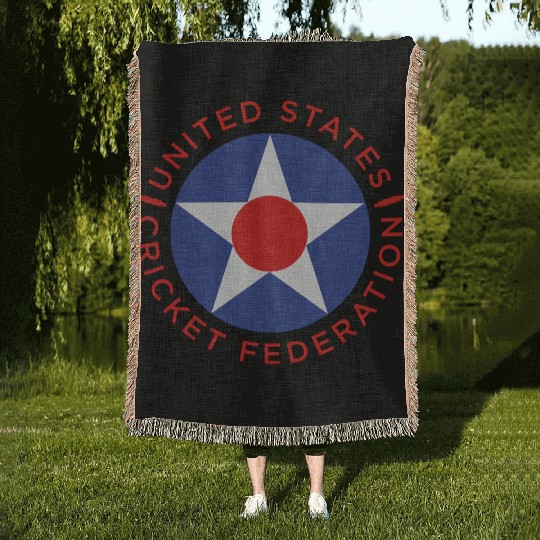 US Cricket Roundel 4 Woven Blankets