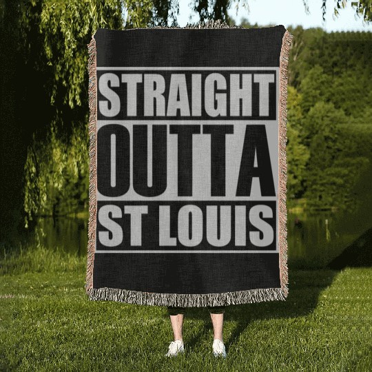Straight Outta St Louis Woven Blankets