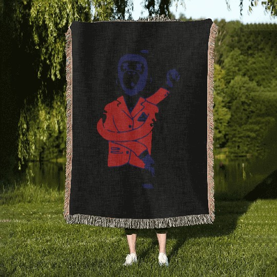 Drunk Monkey Woven Blankets