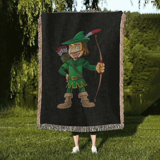 Robin Hood-arrows-bow-tale Woven Blankets