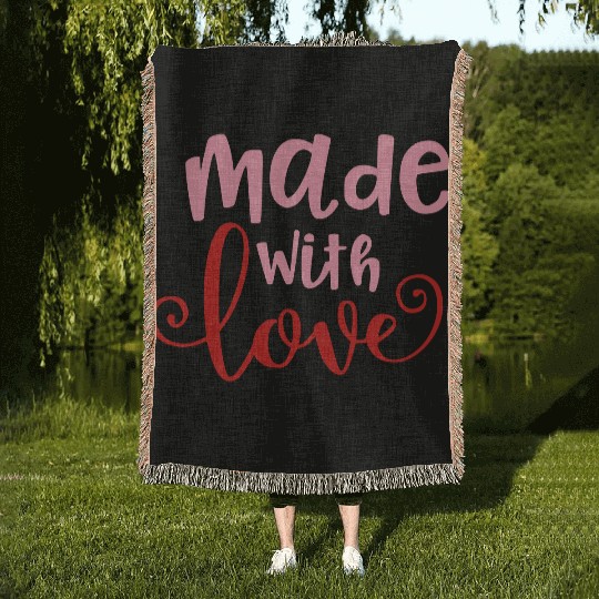 Made With Love Baby Infant Valentine Woven Blankets
