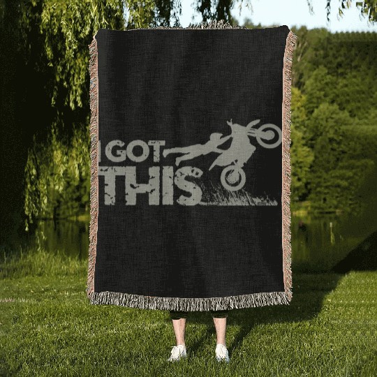 Motocross Dirt Bike I Got This Woven Blankets