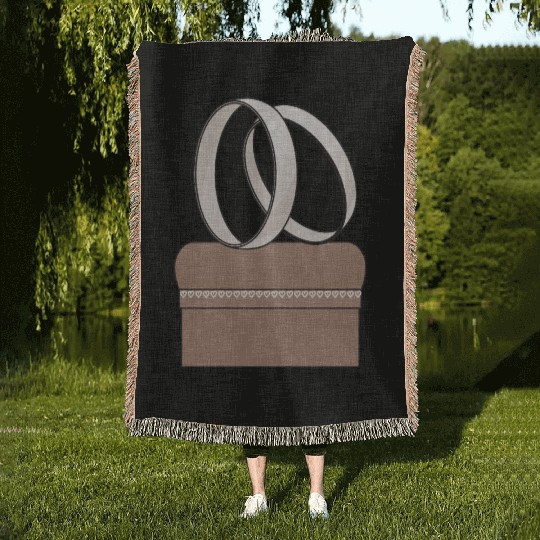 Wedding Rings Woven Blankets