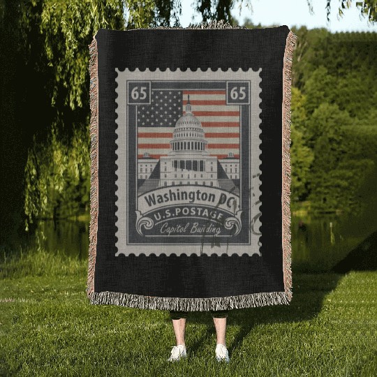 Countries Flags stamp Woven Blankets