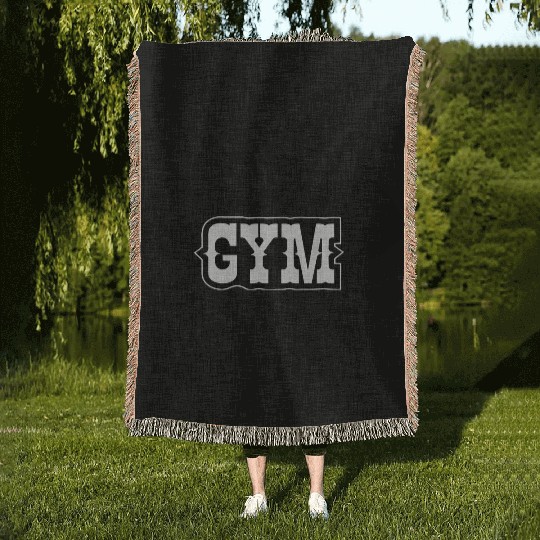 gym logo Woven Blankets
