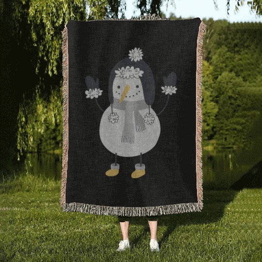snowman Woven Blankets
