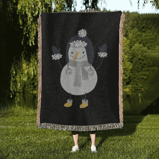 snowman Woven Blankets