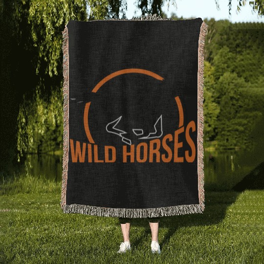 horse design Woven Blankets