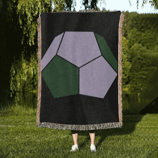 platonic solid Woven Blankets