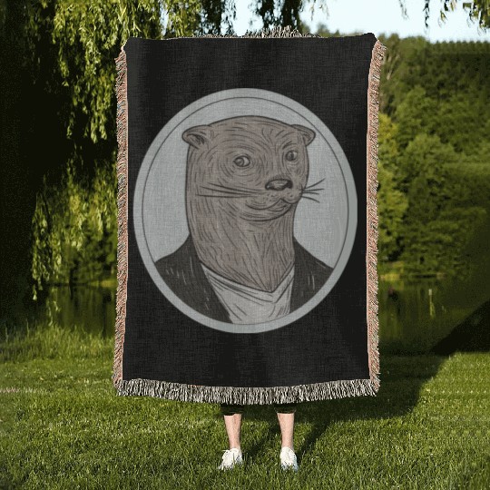 mr weasel Woven Blankets