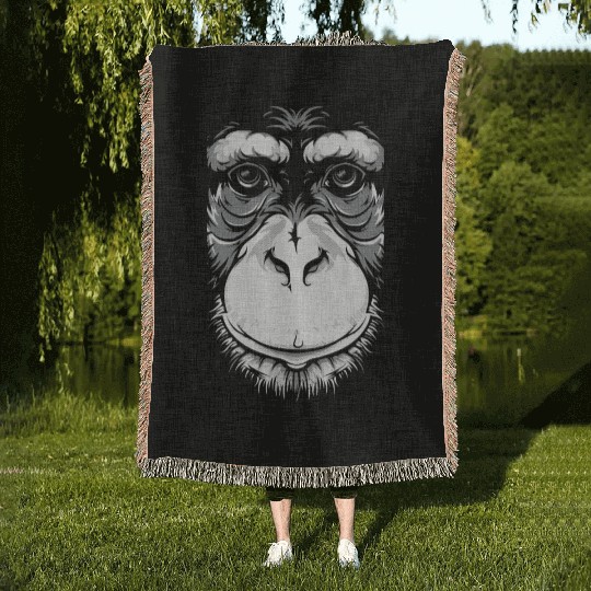 Monkey face Woven Blankets