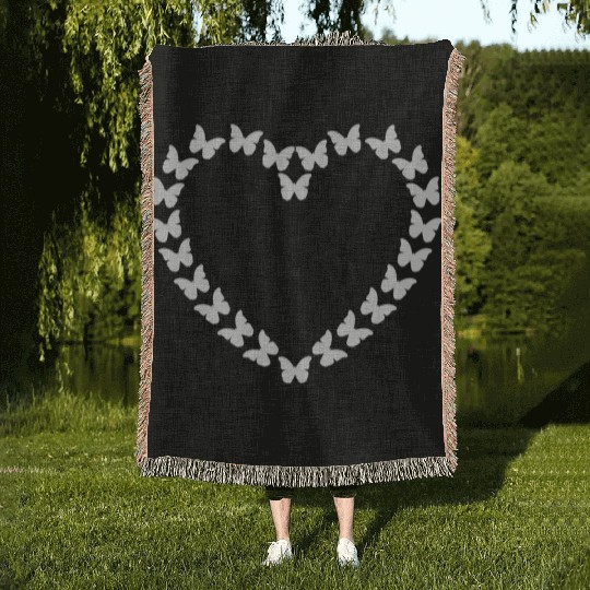 Butterflies In The Stomach Woven Blankets