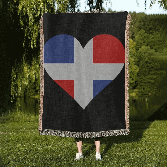 A Heart For The Dominican Republic Woven Blankets