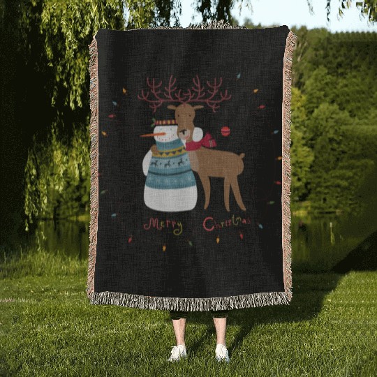 Snowman Woven Blankets