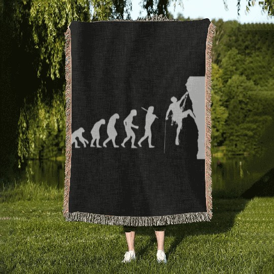 Climber Rock Climbing Climb Gift Christmas Woven Blankets