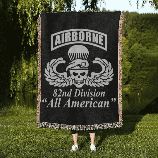 US Army 82nd Airborne Woven Blankets